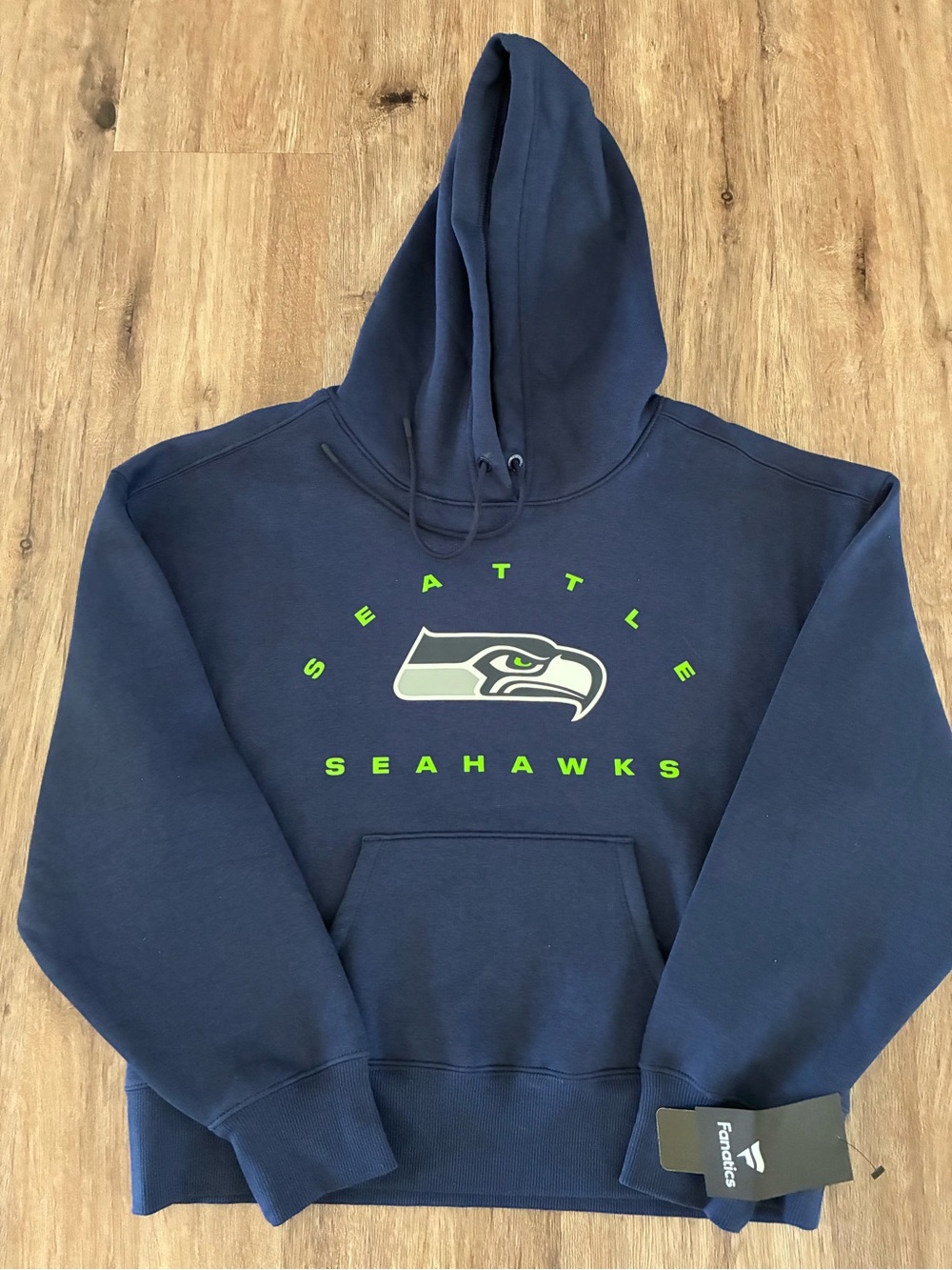 NWT Fanatics Seattle Seahawks Eligible Receiver Legacy Pullover Hoodie - Navy.